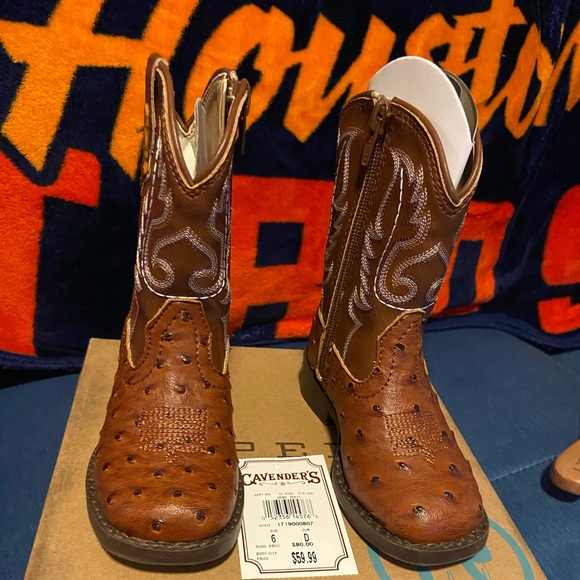 Toddlers cowboy boots ostrich size 6c - Picture 1 of 2